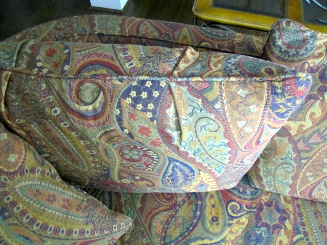 Bernhardt Designer Furniture Two-Piece Sectional Paisley Sofa