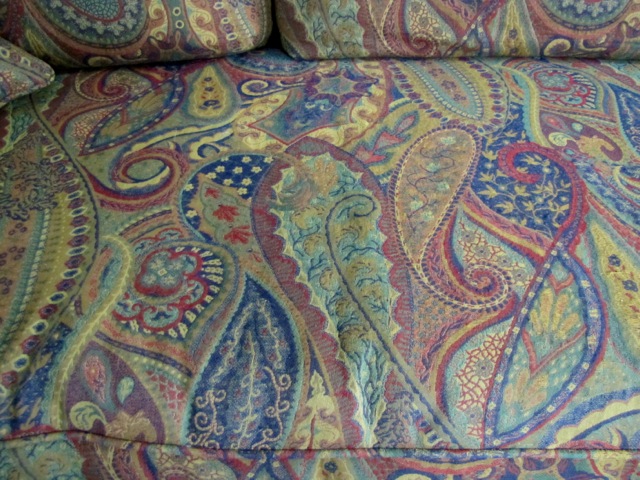 Bernhardt Designer Furniture Two-Piece Sectional Paisley Sofa