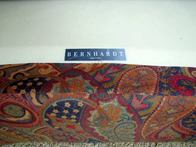 Bernhardt Designer Furniture Two-Piece Sectional Paisley Sofa