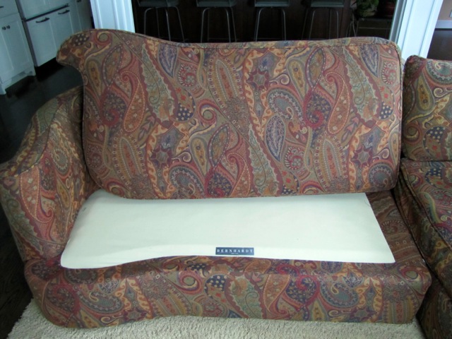 Bernhardt Designer Furniture Two-Piece Sectional Paisley Sofa