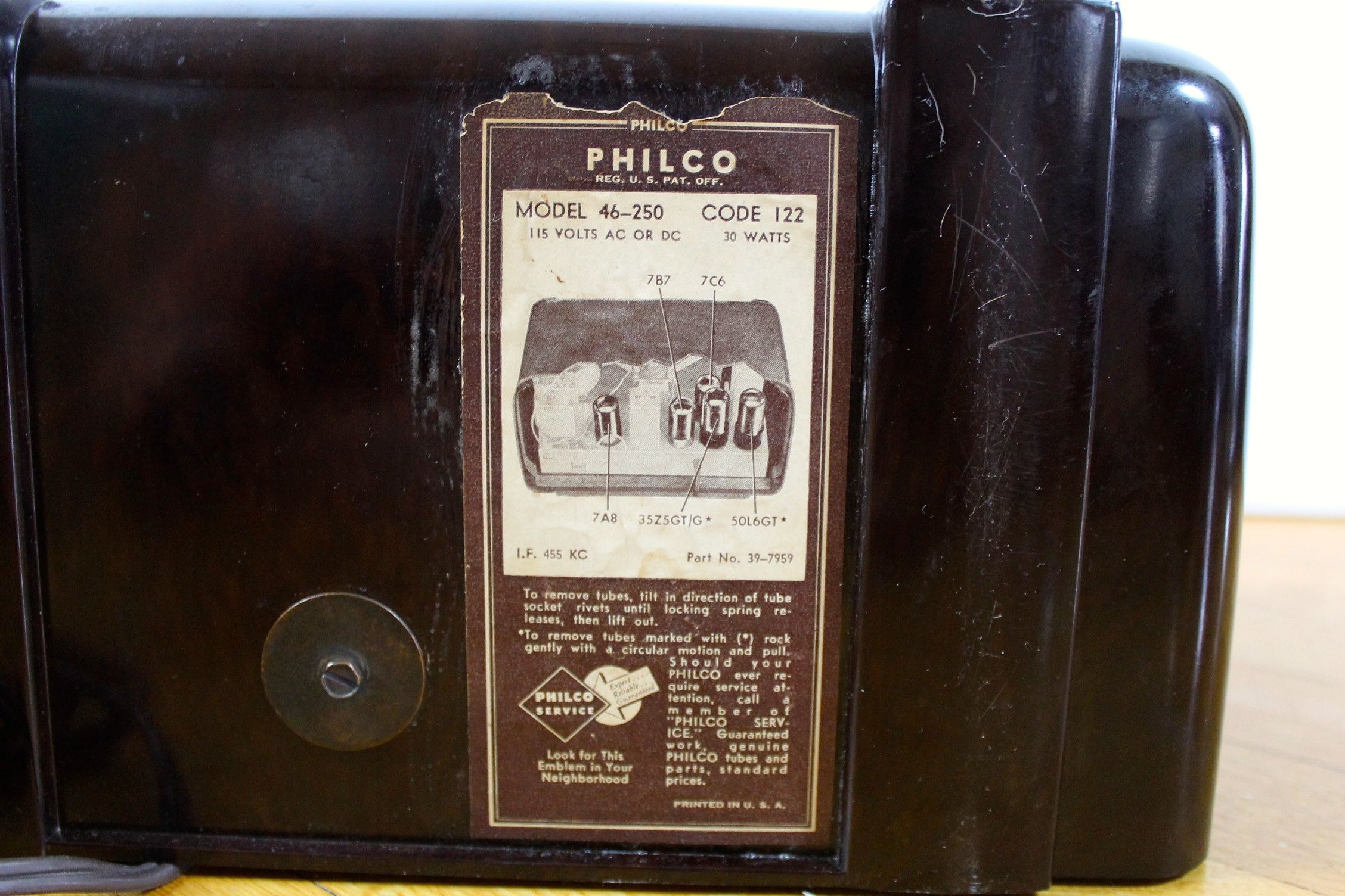 Vintage Philco Transitone Radio