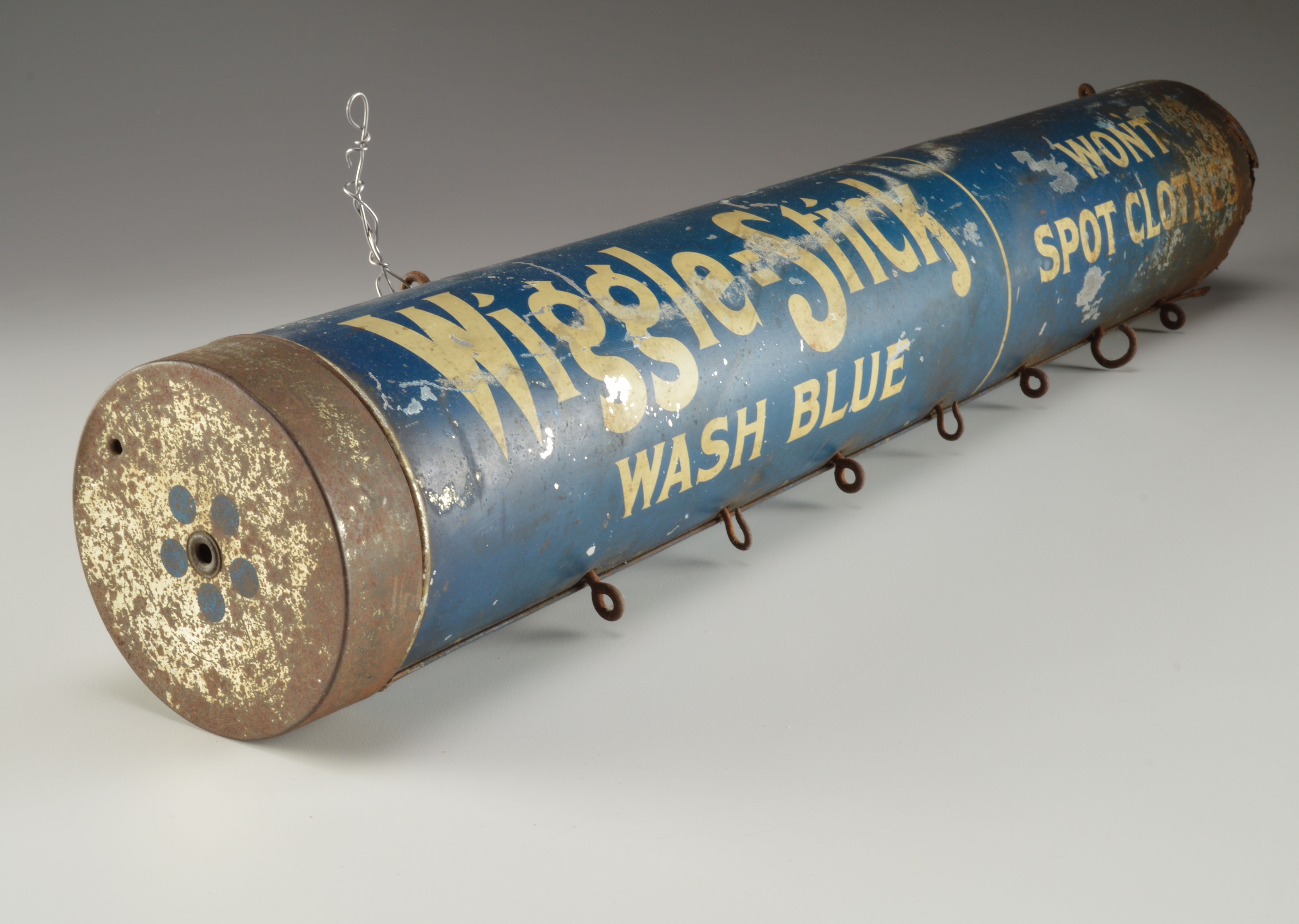 Vintage "Wiggle-Stick" Wash Blue Sign