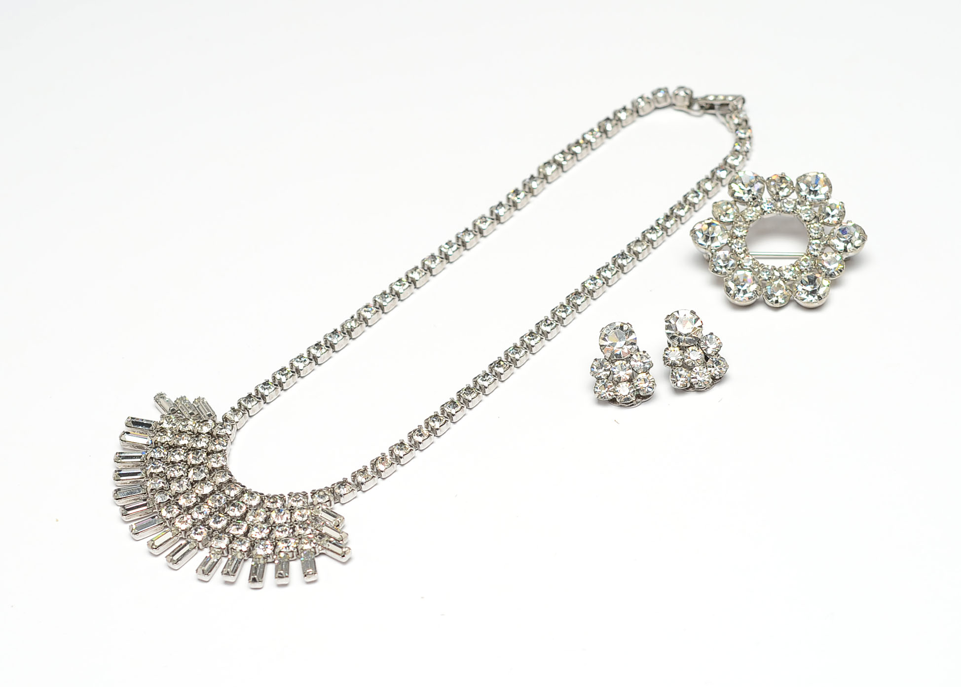 Garne Jewelry Crystal 1950s Necklace