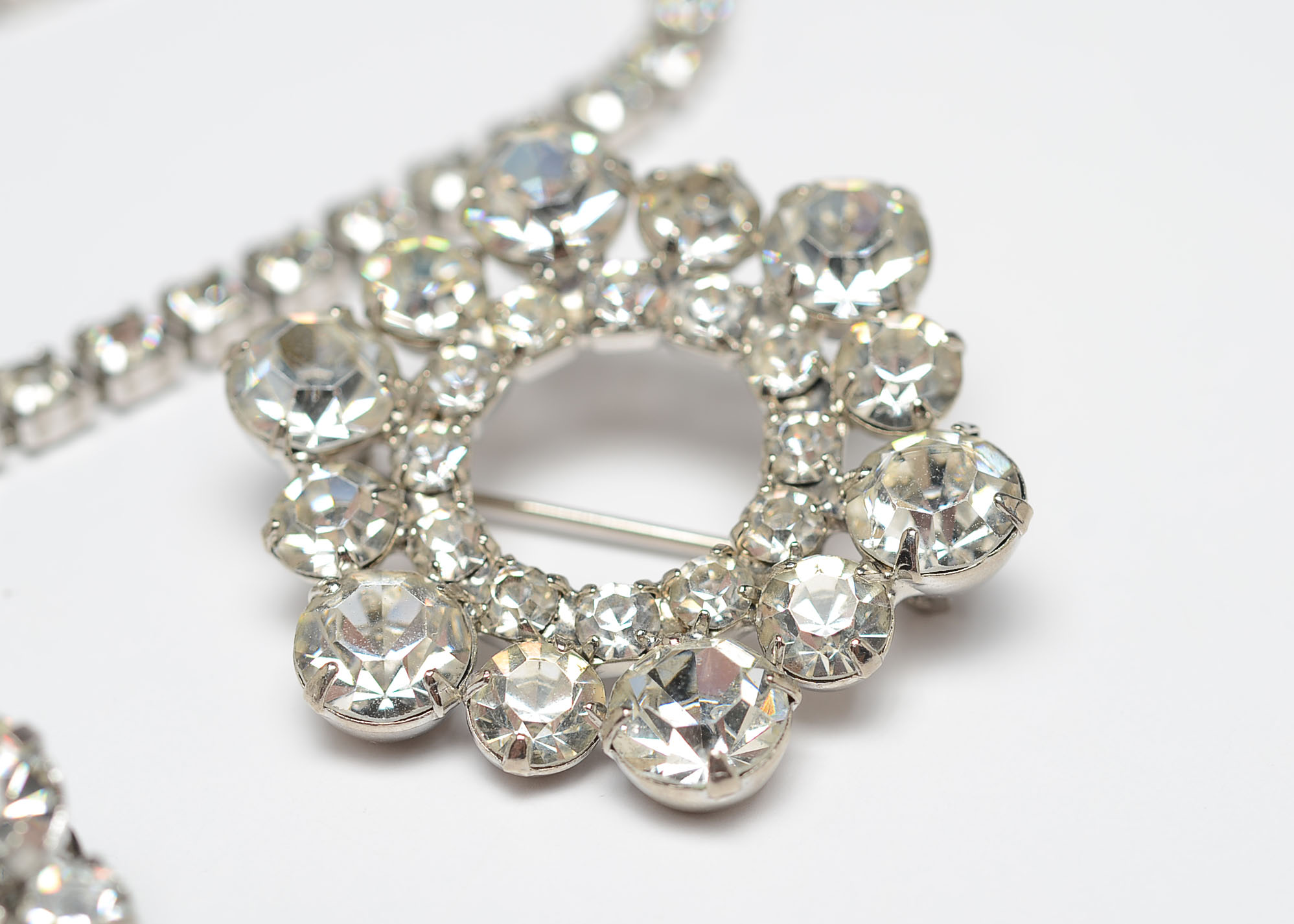 Garne Jewelry Crystal 1950s Necklace