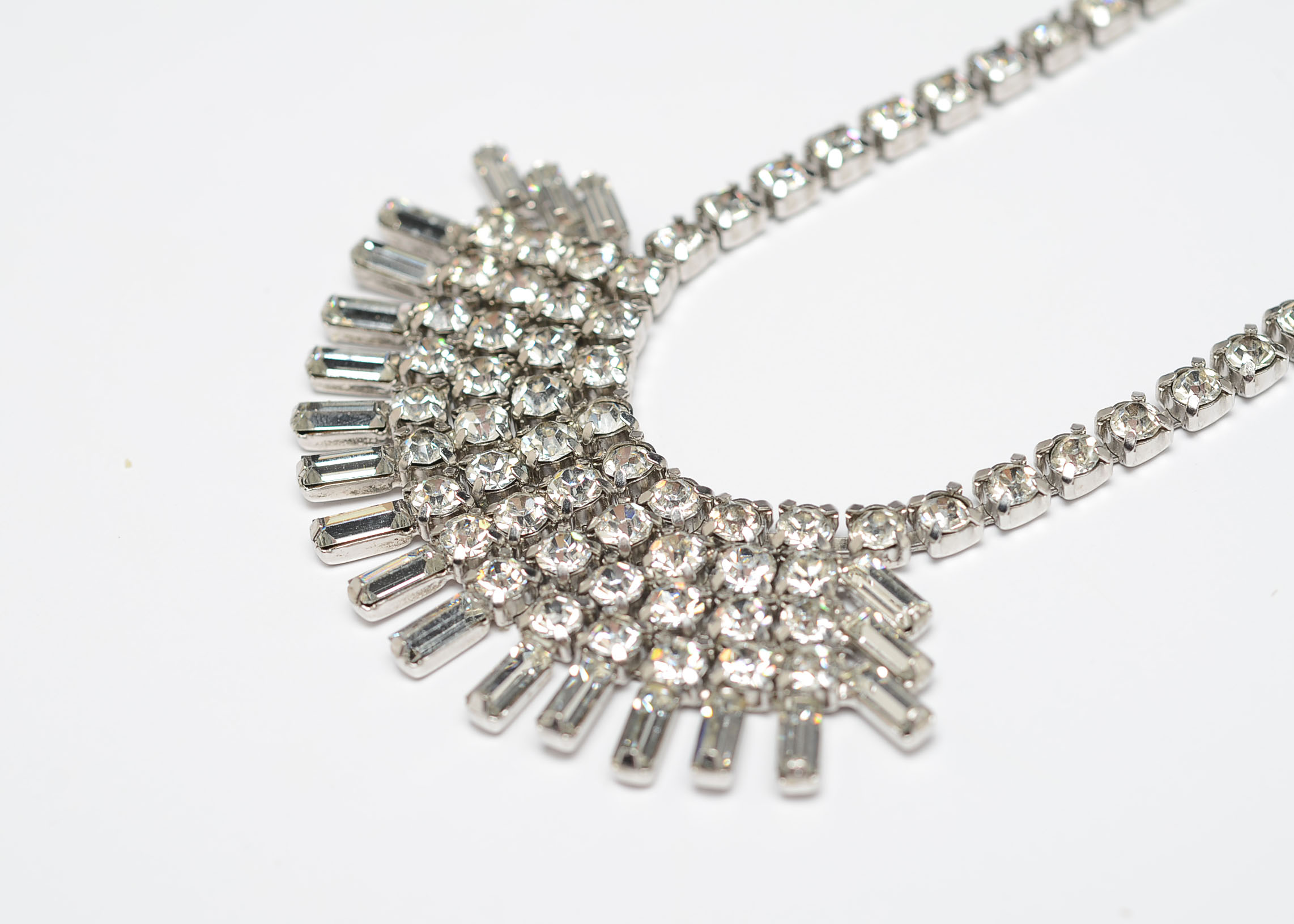 Garne Jewelry Crystal 1950s Necklace