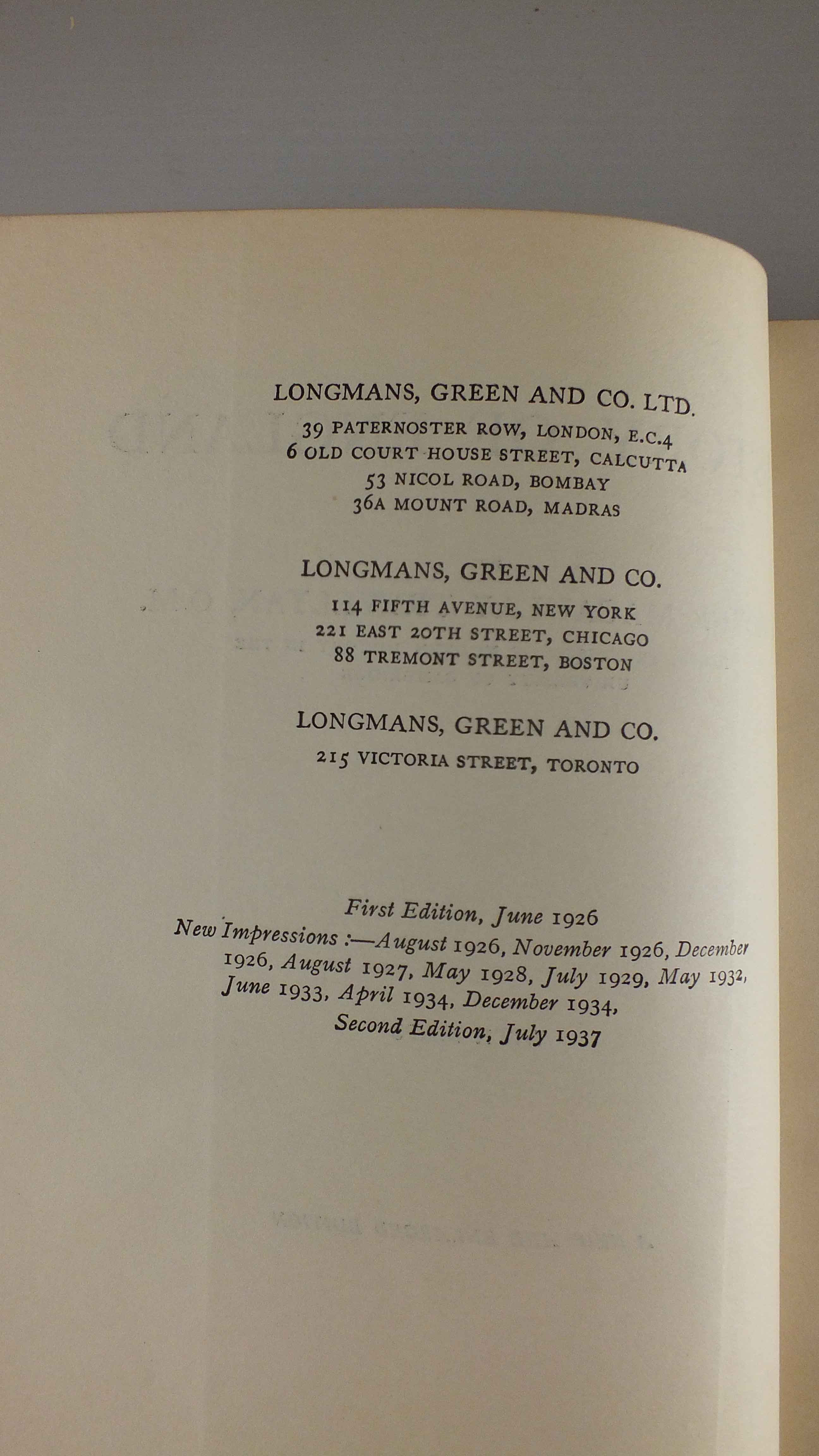 1937 "History of England" by George Macaulay Trevelyn 