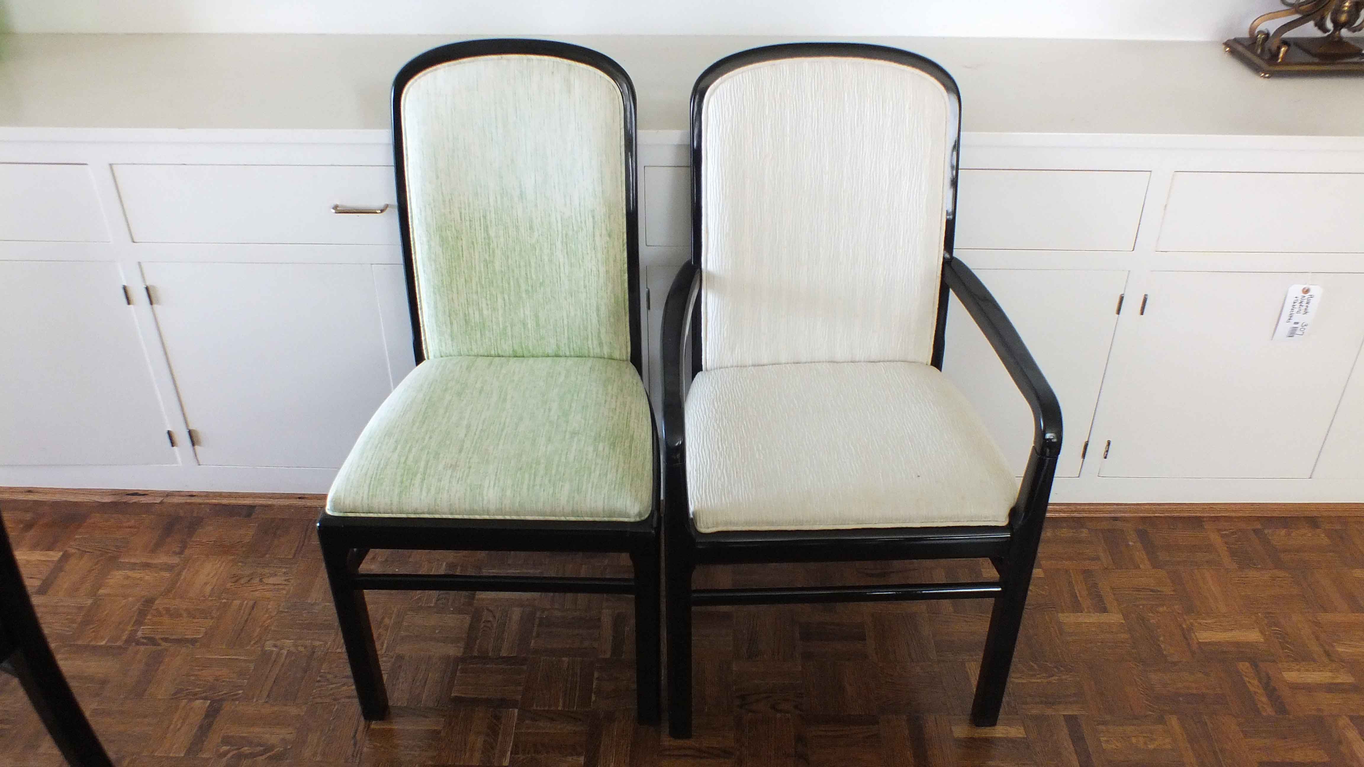  Vintage Lane "Lido" Black Lacquer Dining Room Table and Chairs