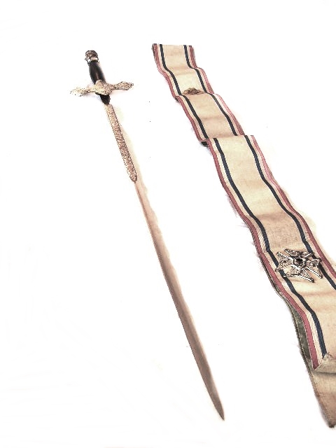 Ceremonial Knights of Columbus Sword and Sash