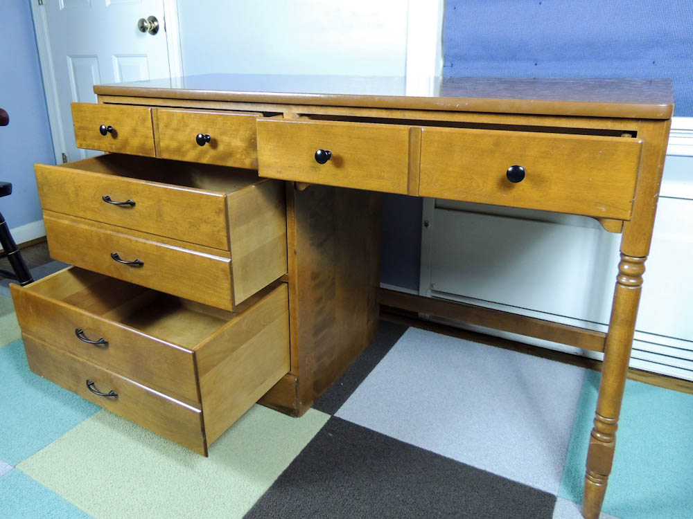 Vintage Ethan Allen Maple Desk