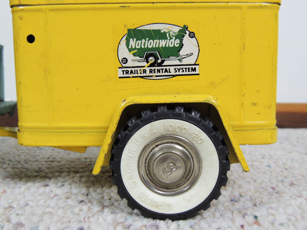 Vintage Structo Nationwide Rental Truck, Topper and Trailer
