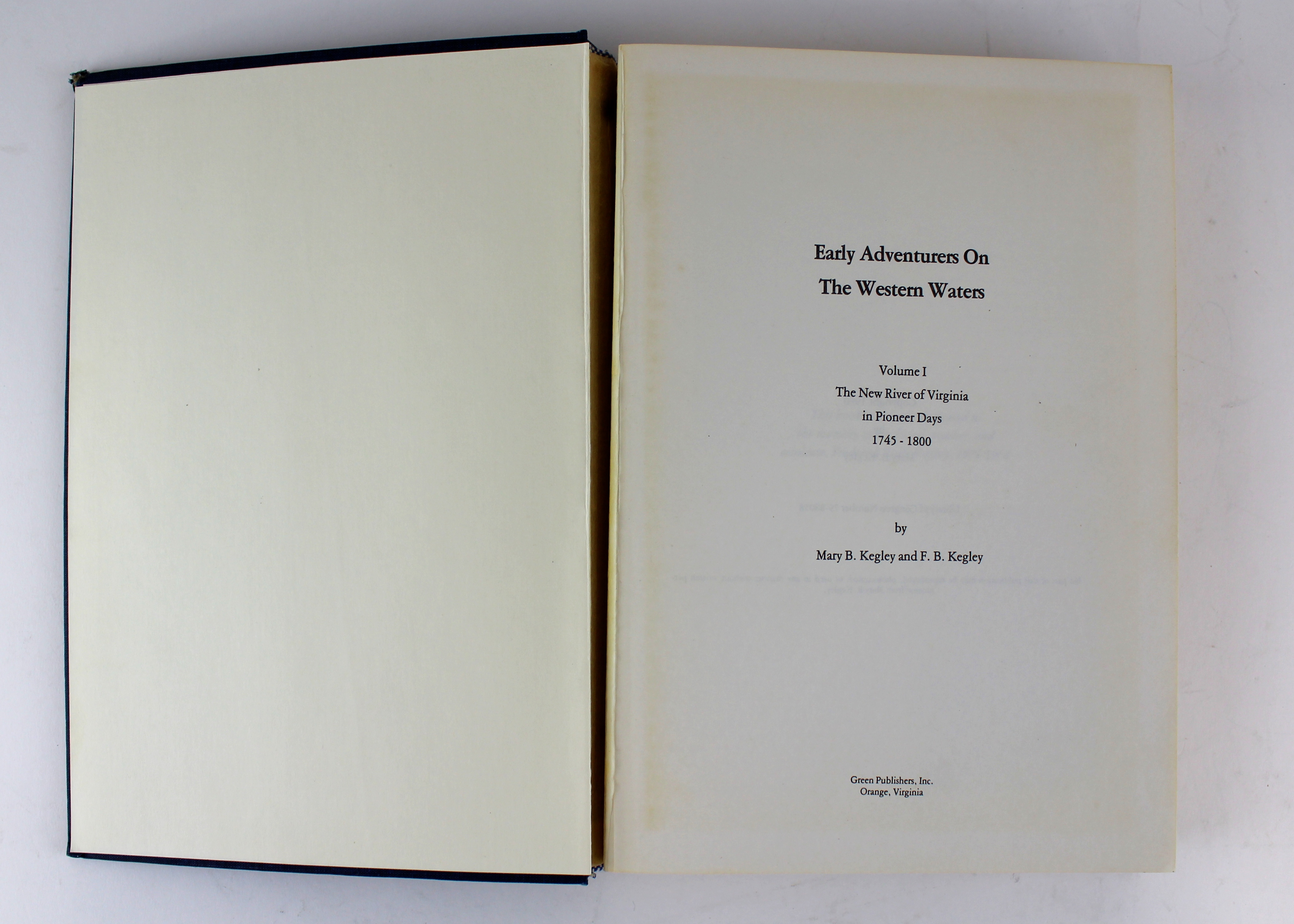 Vintage Virginia Pioneer Books