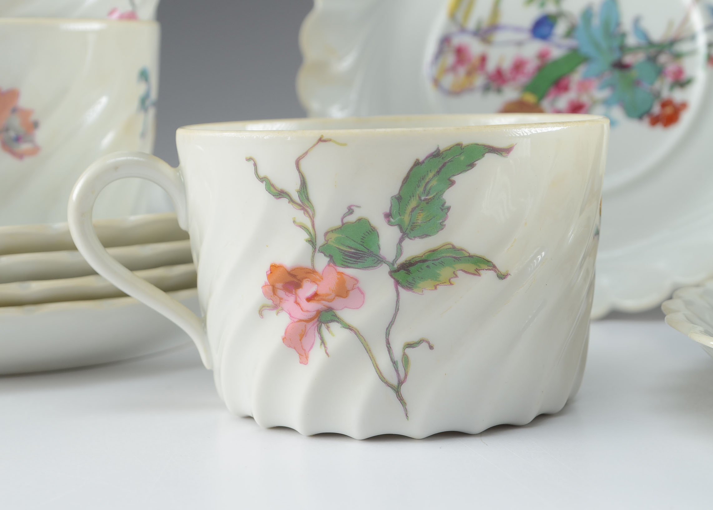Haviland Limoges Floral Swirl Six Service Coffee Cups