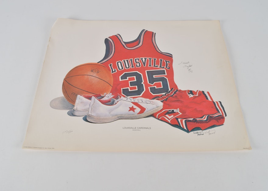 1978 University of Louisville Cardinals Signed Print plus Photo