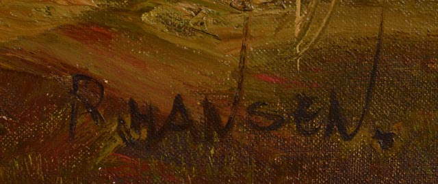 Original Acrylic on Canvas Signed R. Hansen 