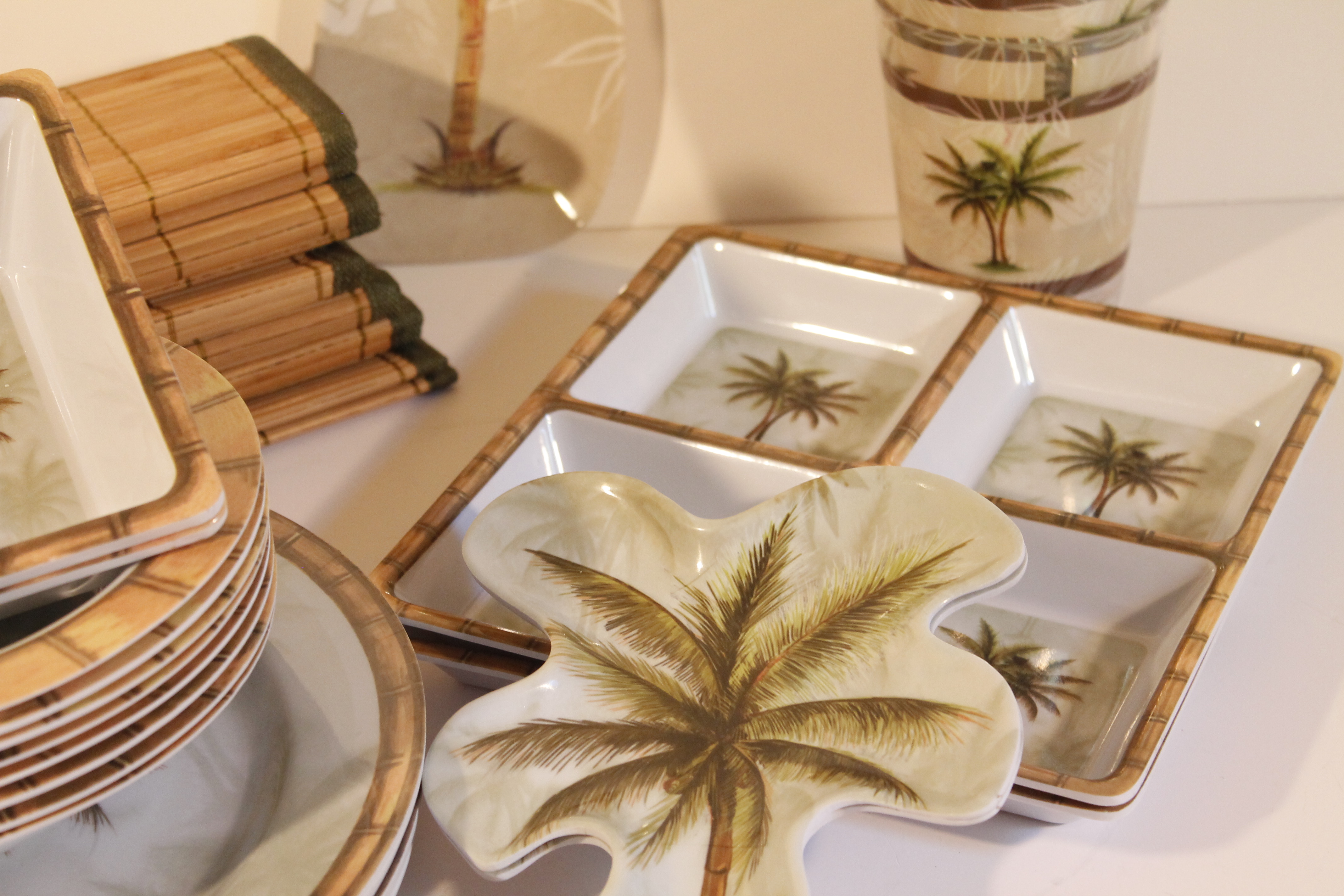 Vintage Tiki Theme Melamine Dinnerware