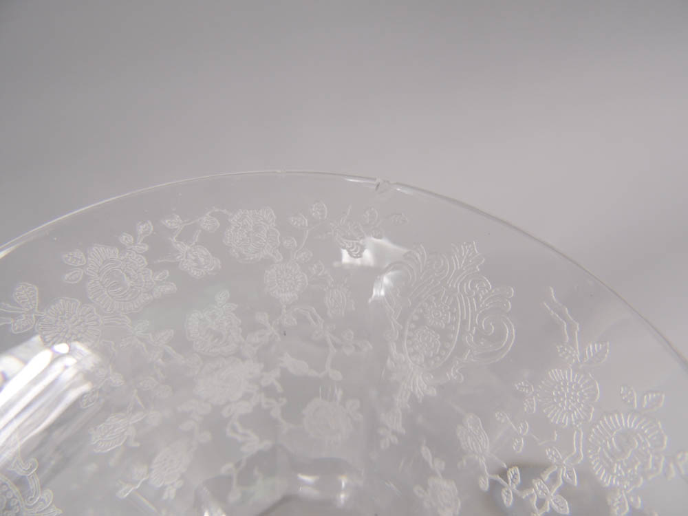 1940s Cambridge Rose Point Etched Crystal Stemware