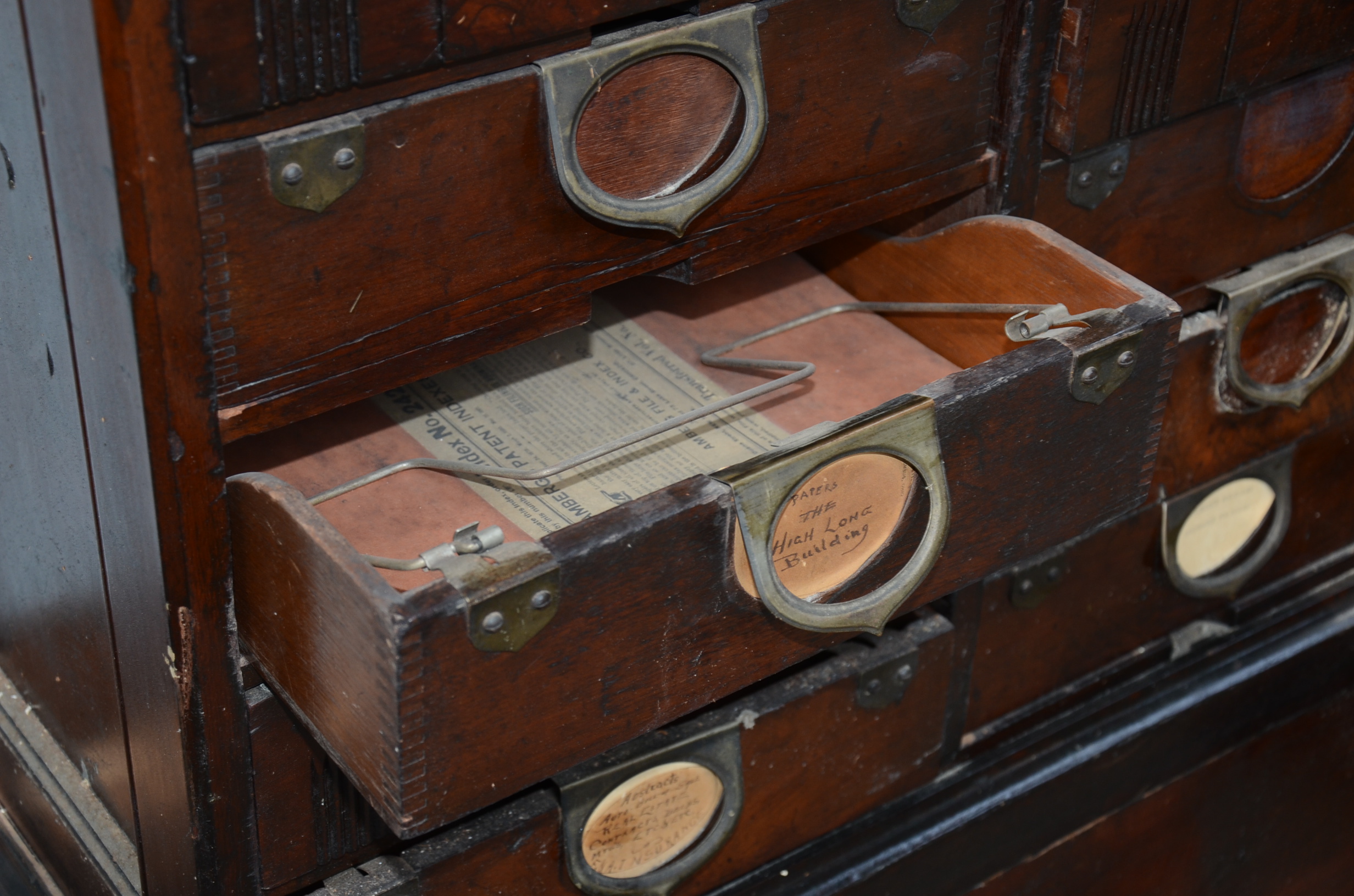Antique Amberg Patented Letter File Cabinet