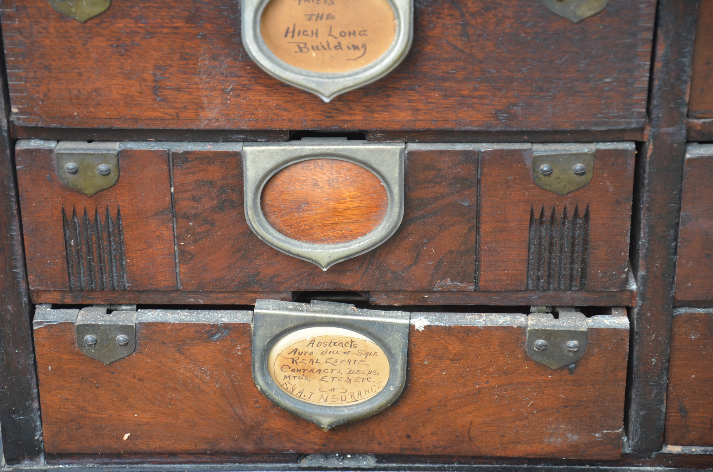 Antique Amberg Patented Letter File Cabinet