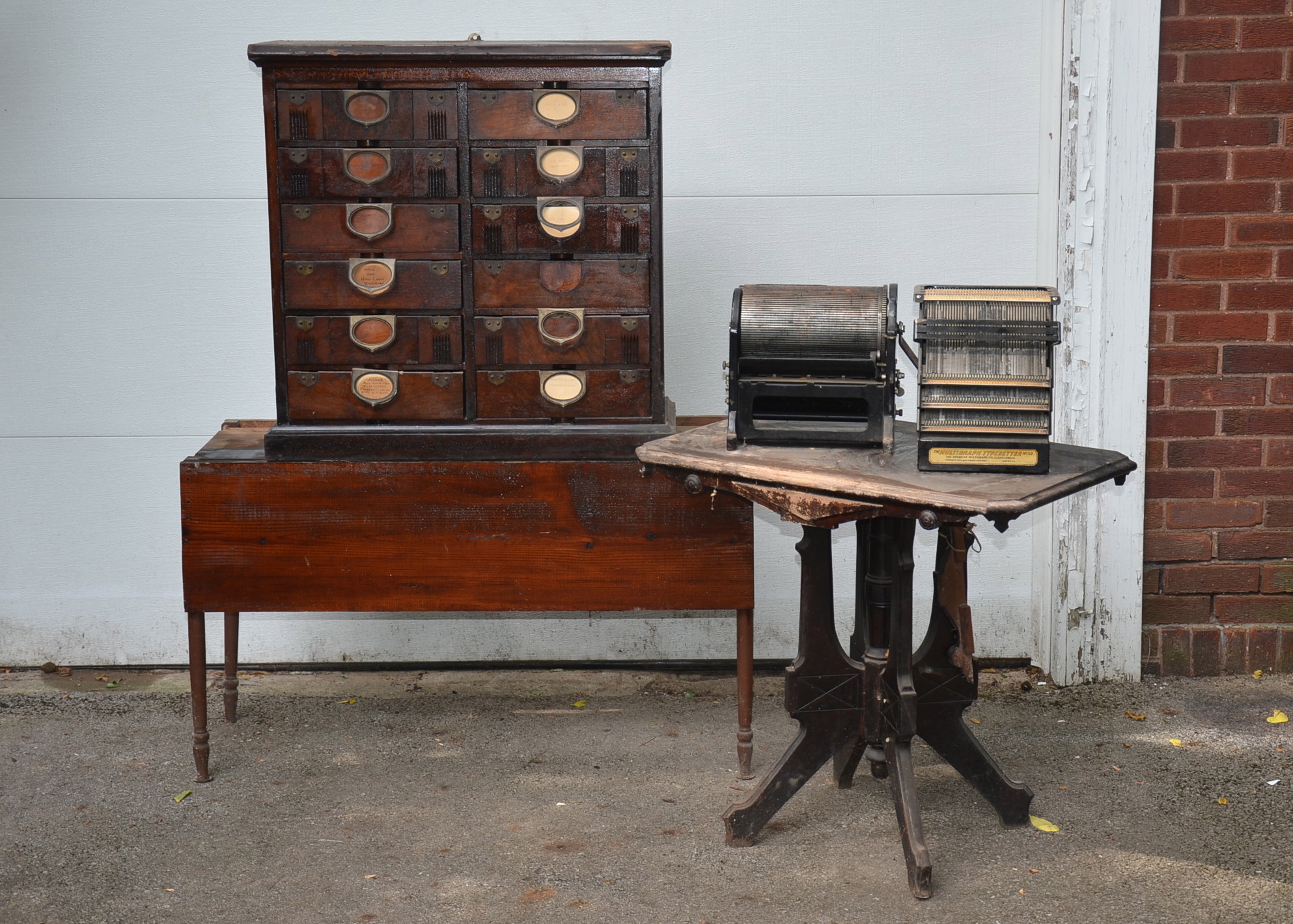 Antique Amberg Patented Letter File Cabinet