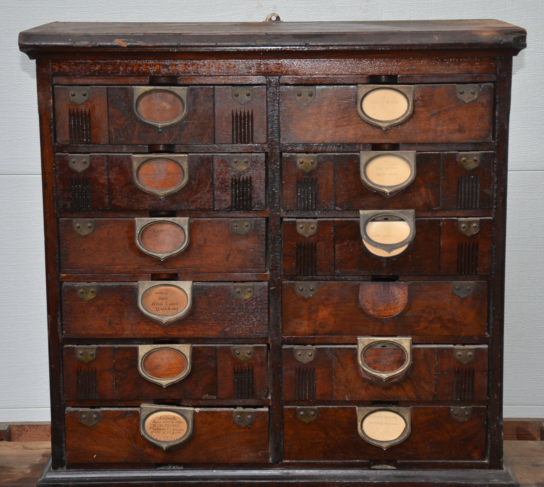 Antique Amberg Patented Letter File Cabinet