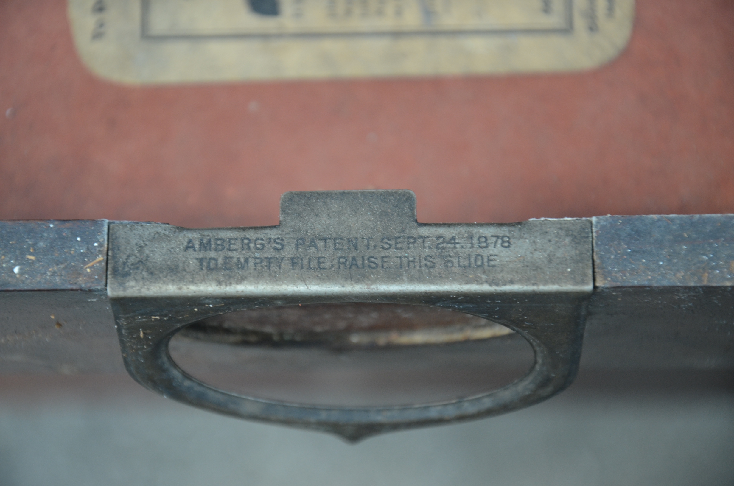 Antique Amberg Patented Letter File Cabinet