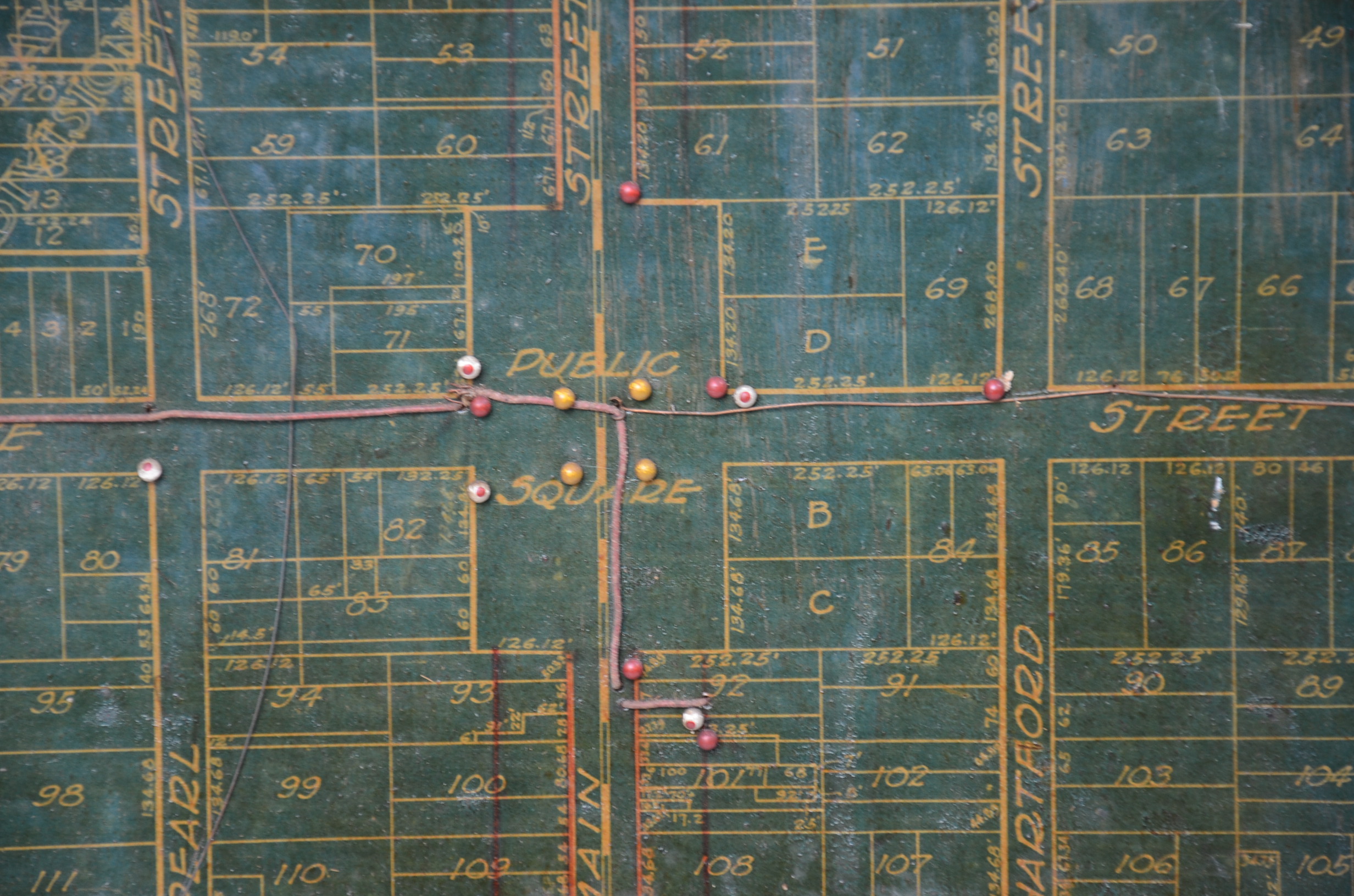 Early Utilities Planning Map of The Village of Worthington, Ohio