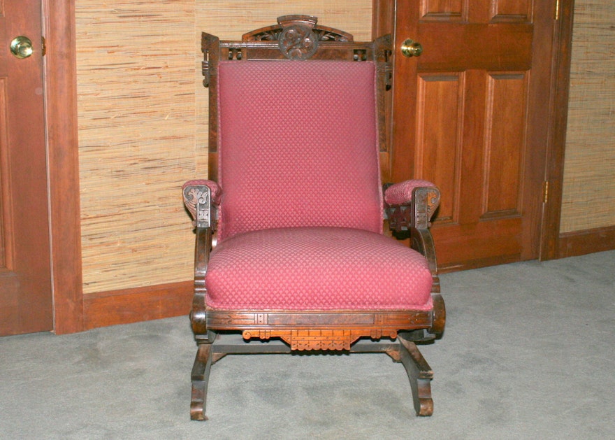 Antique Eastlake Platform Rocking Chair