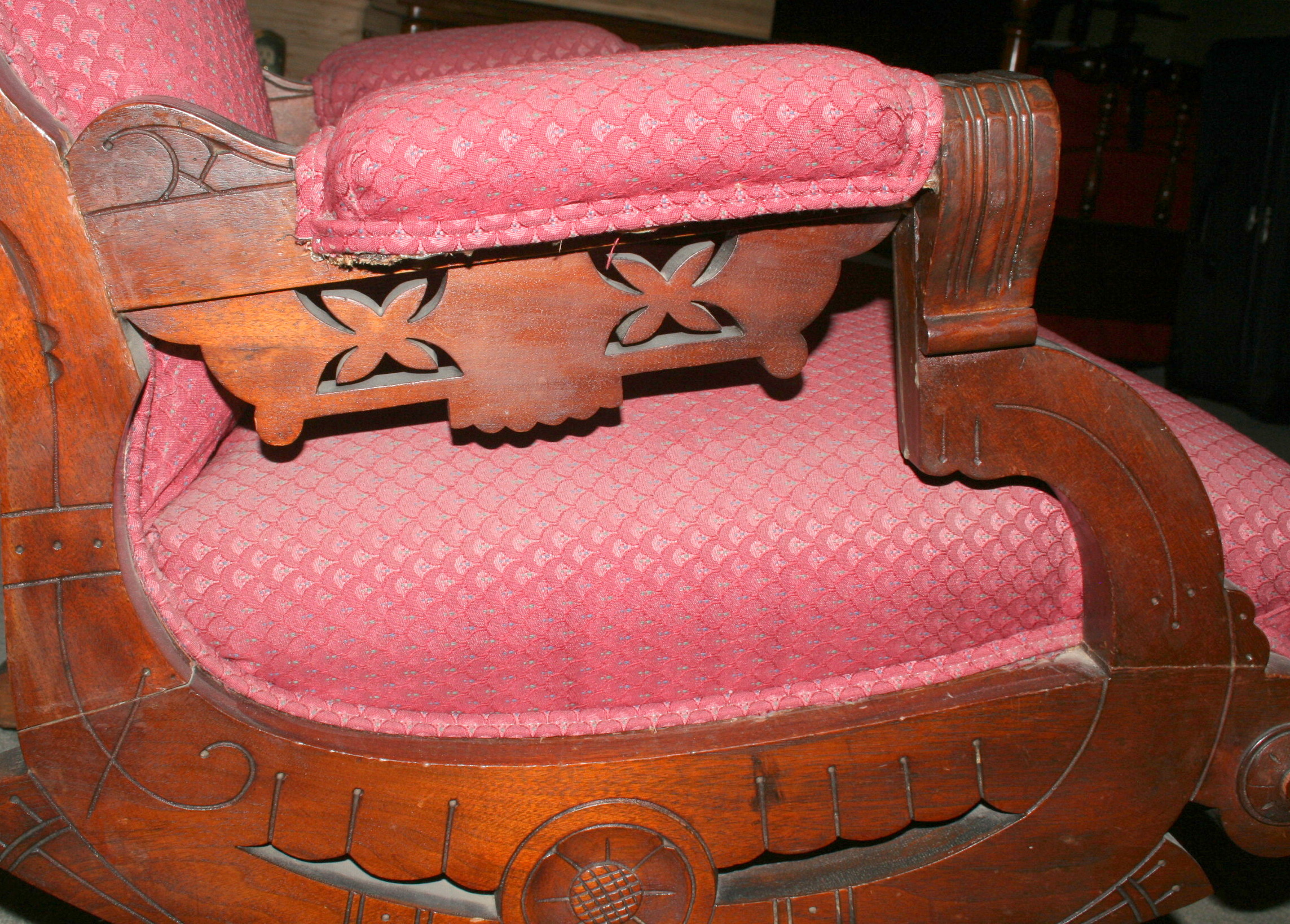 Antique Eastlake Platform Rocking Chair