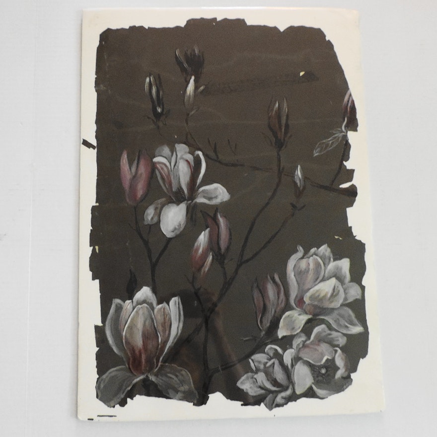 Mary V. Keenan Original Watercolor of Magnolia Blossoms
