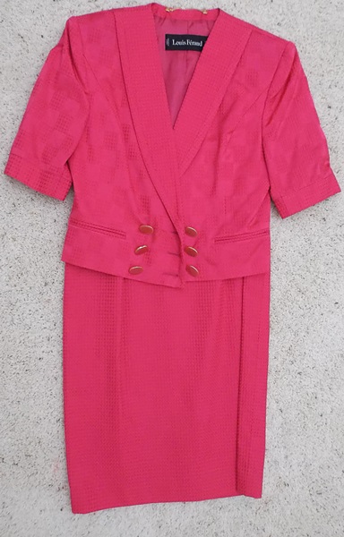 Vintage Louis Feraud Fuchsia Suit