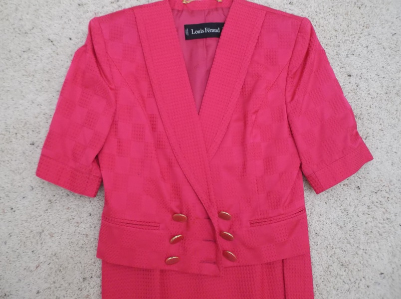 Vintage Louis Feraud Fuchsia Suit