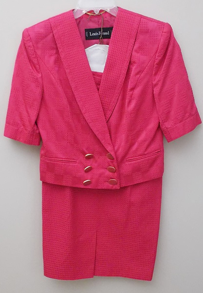 Vintage Louis Feraud Fuchsia Suit