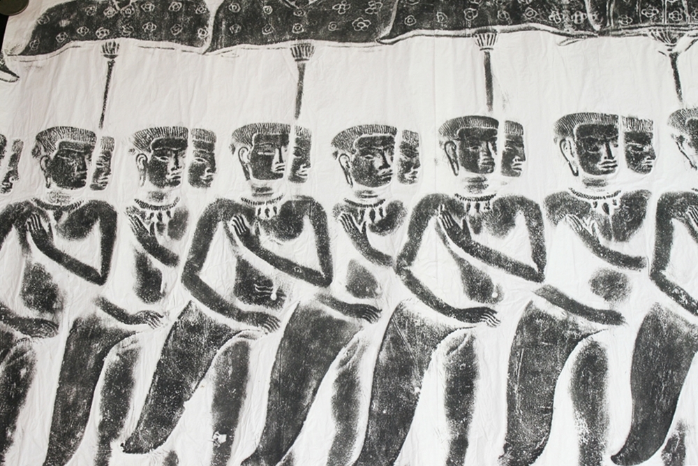 Vintage Angkor Wat Temple Rubbing 