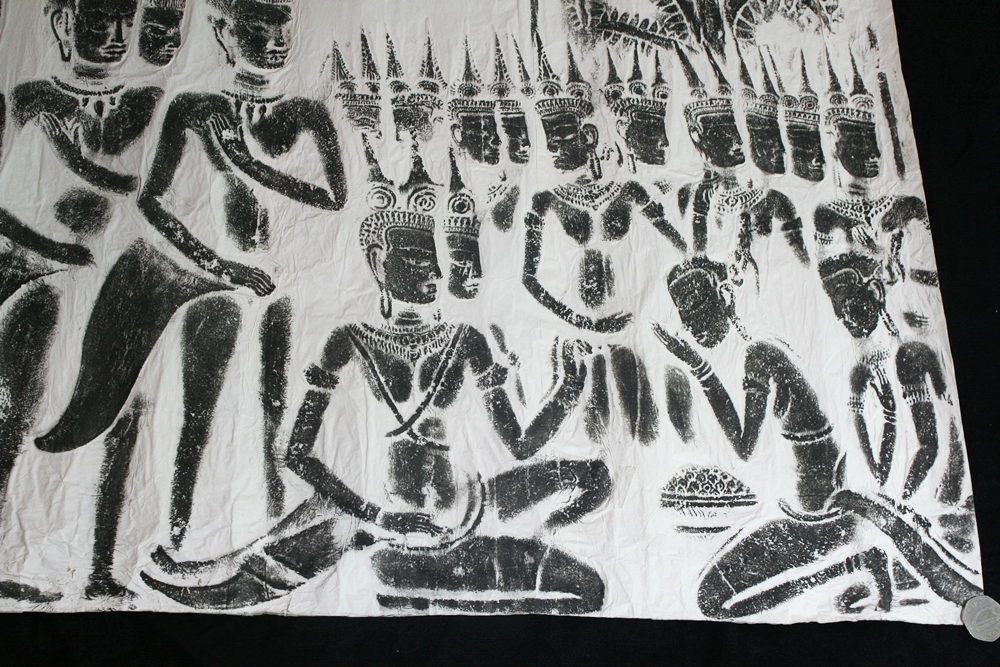 Vintage Angkor Wat Temple Rubbing 