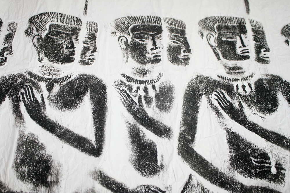 Vintage Angkor Wat Temple Rubbing 