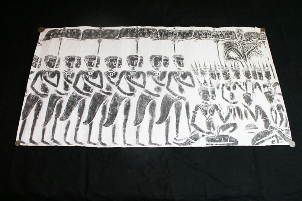 Vintage Angkor Wat Temple Rubbing 