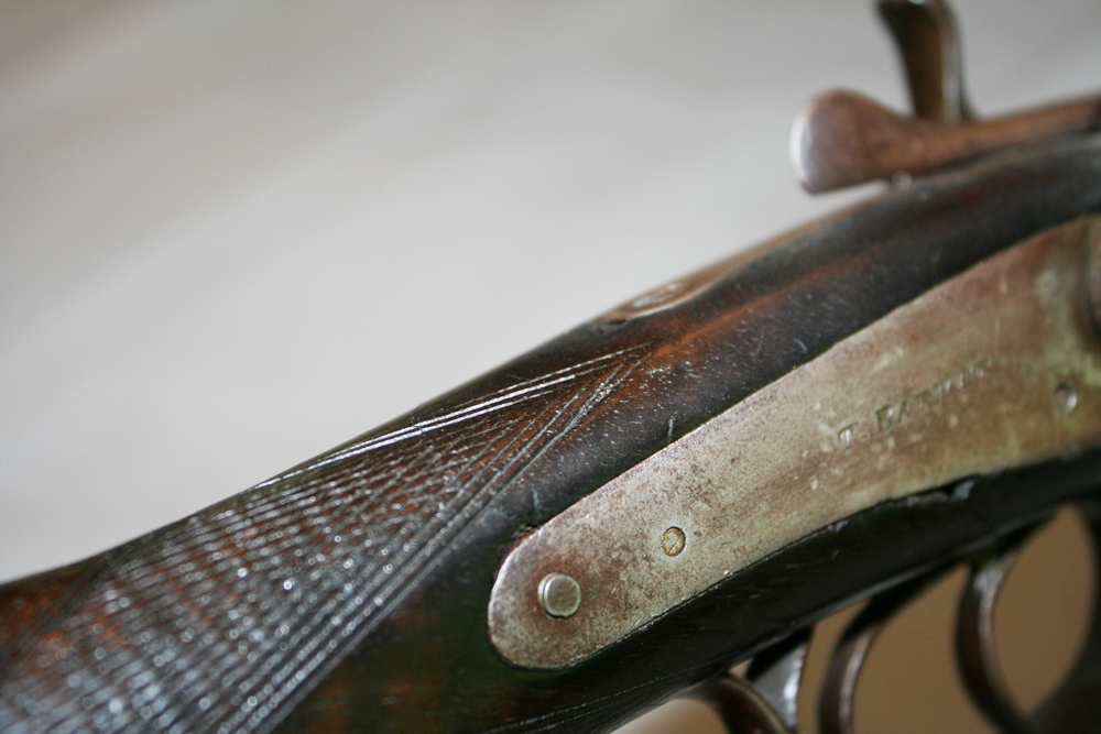 T. Barker Double Barrel Shotgun