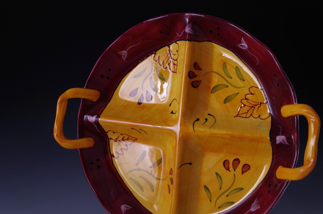 Set of Hand-Painted Serving Platters