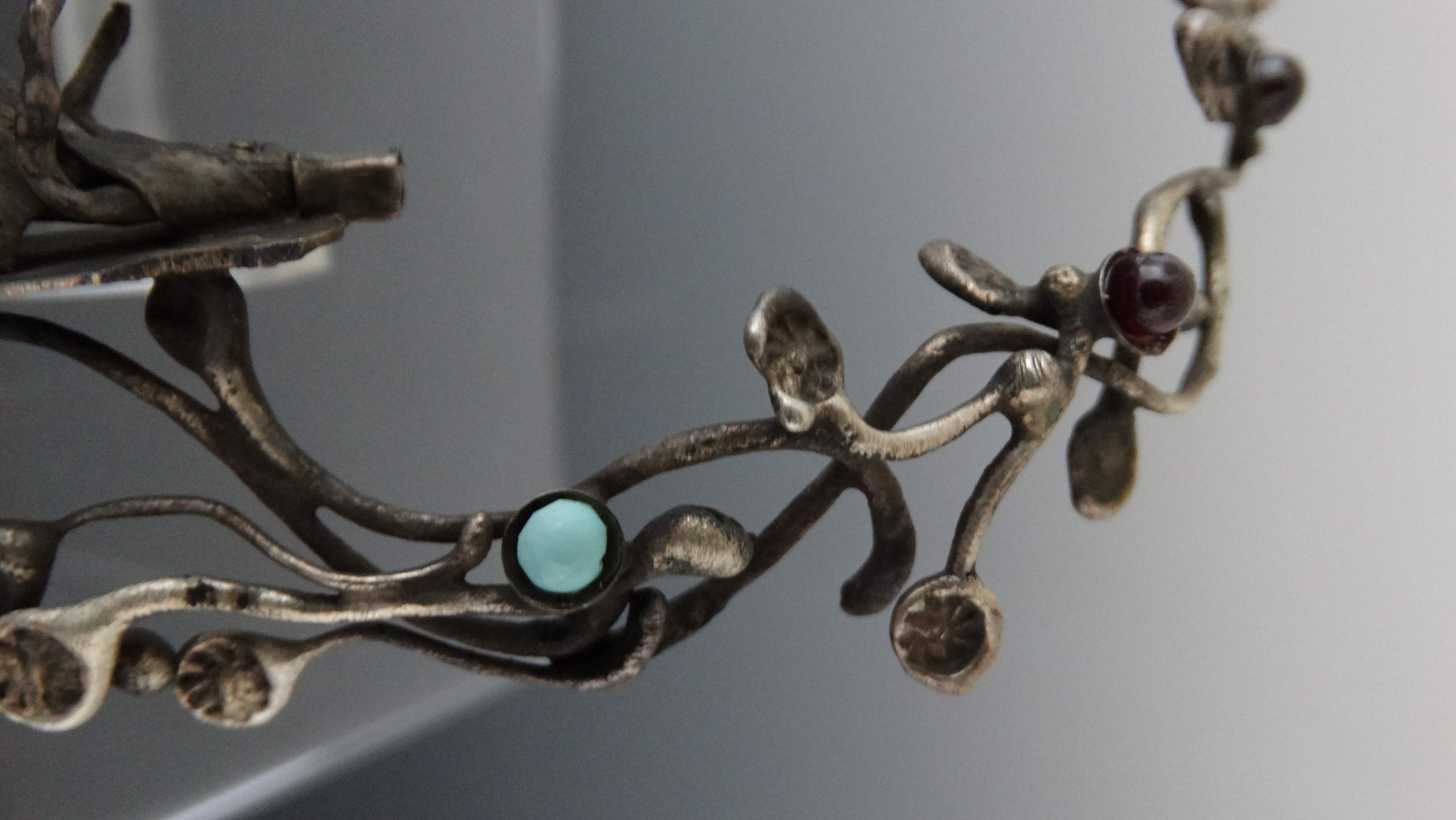 Israeli Mid Century Sterling King Solomon Sculpture with Gems