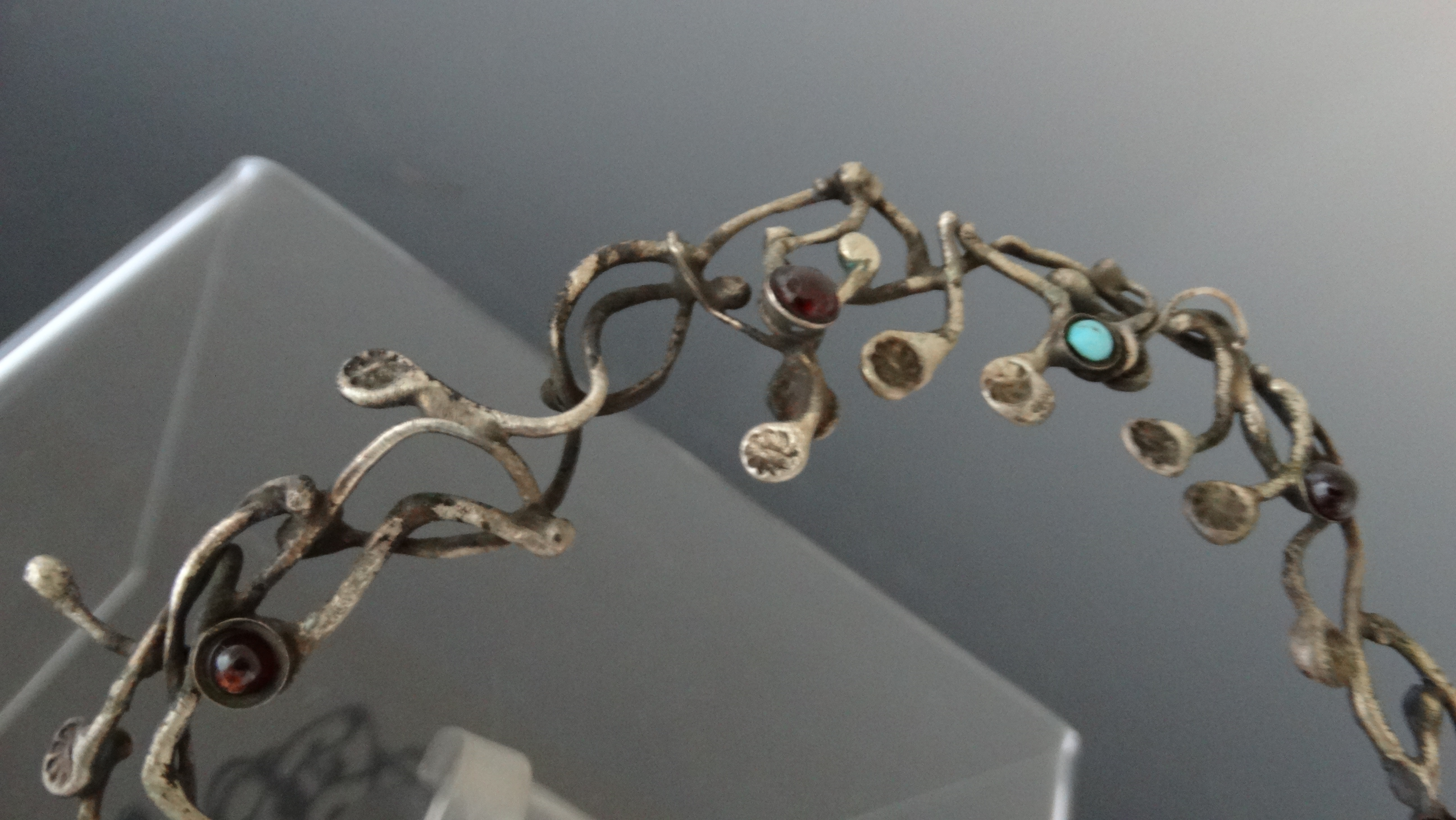 Israeli Mid Century Sterling King Solomon Sculpture with Gems