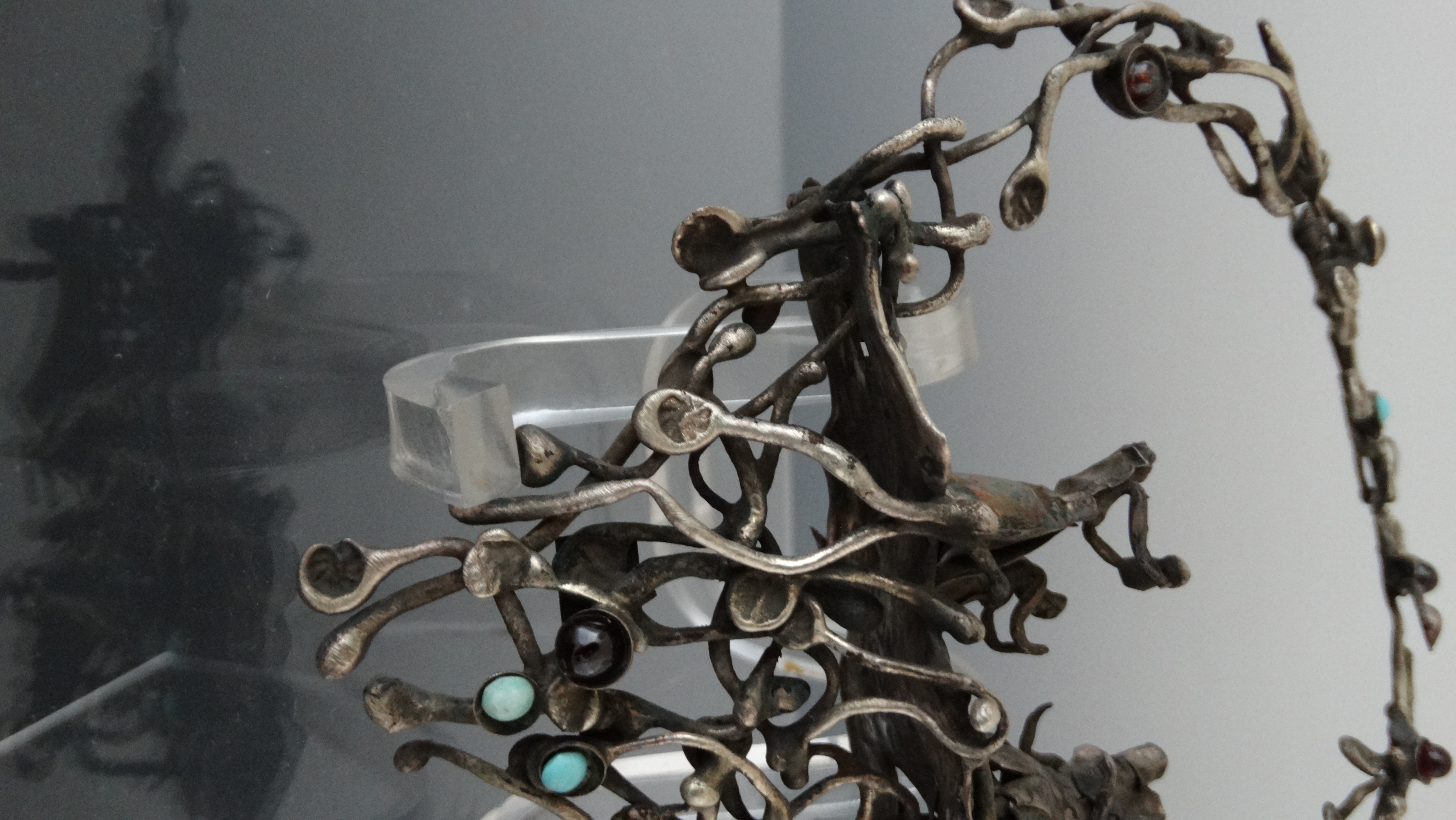 Israeli Mid Century Sterling King Solomon Sculpture with Gems