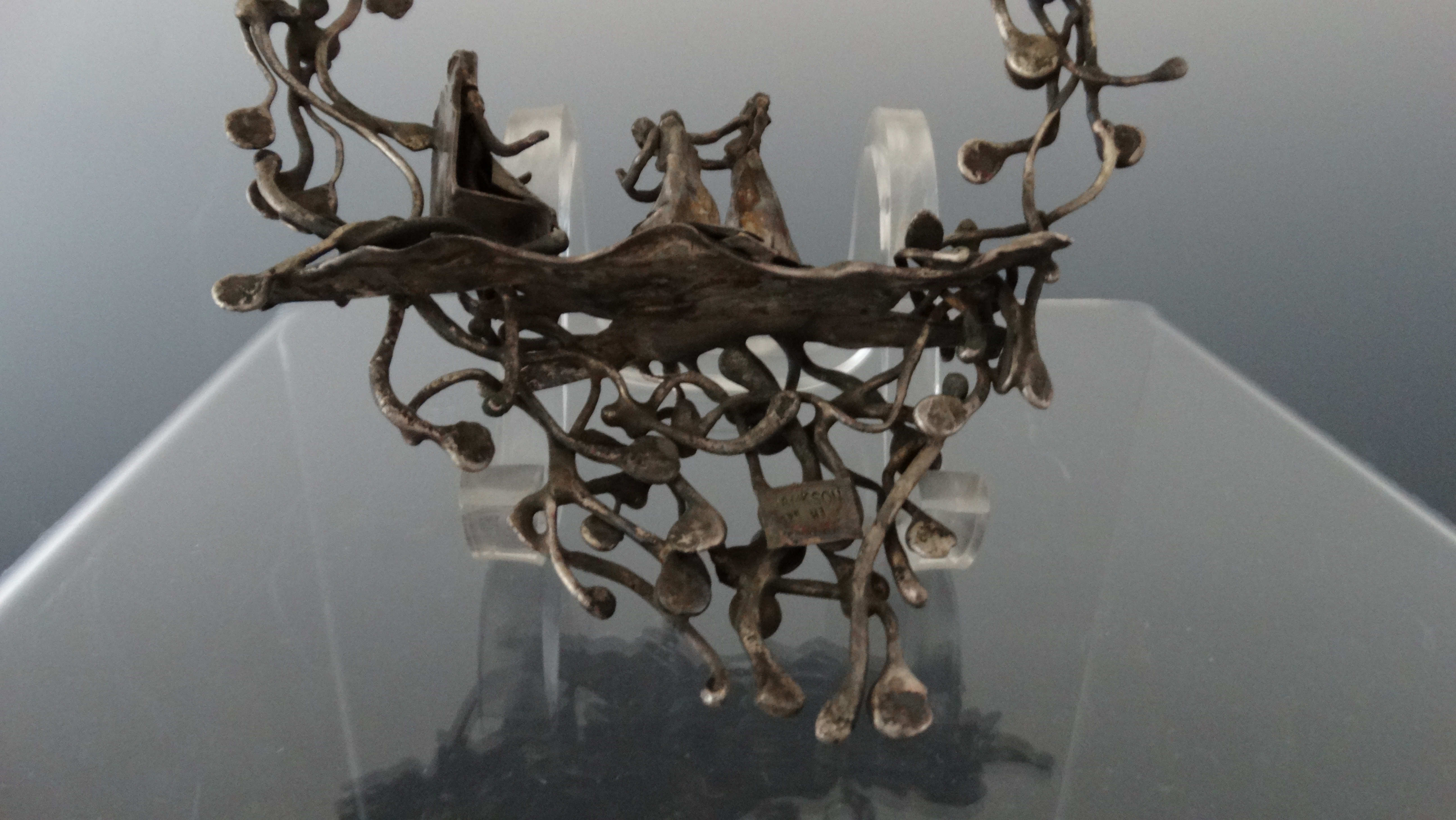 Israeli Mid Century Sterling King Solomon Sculpture with Gems