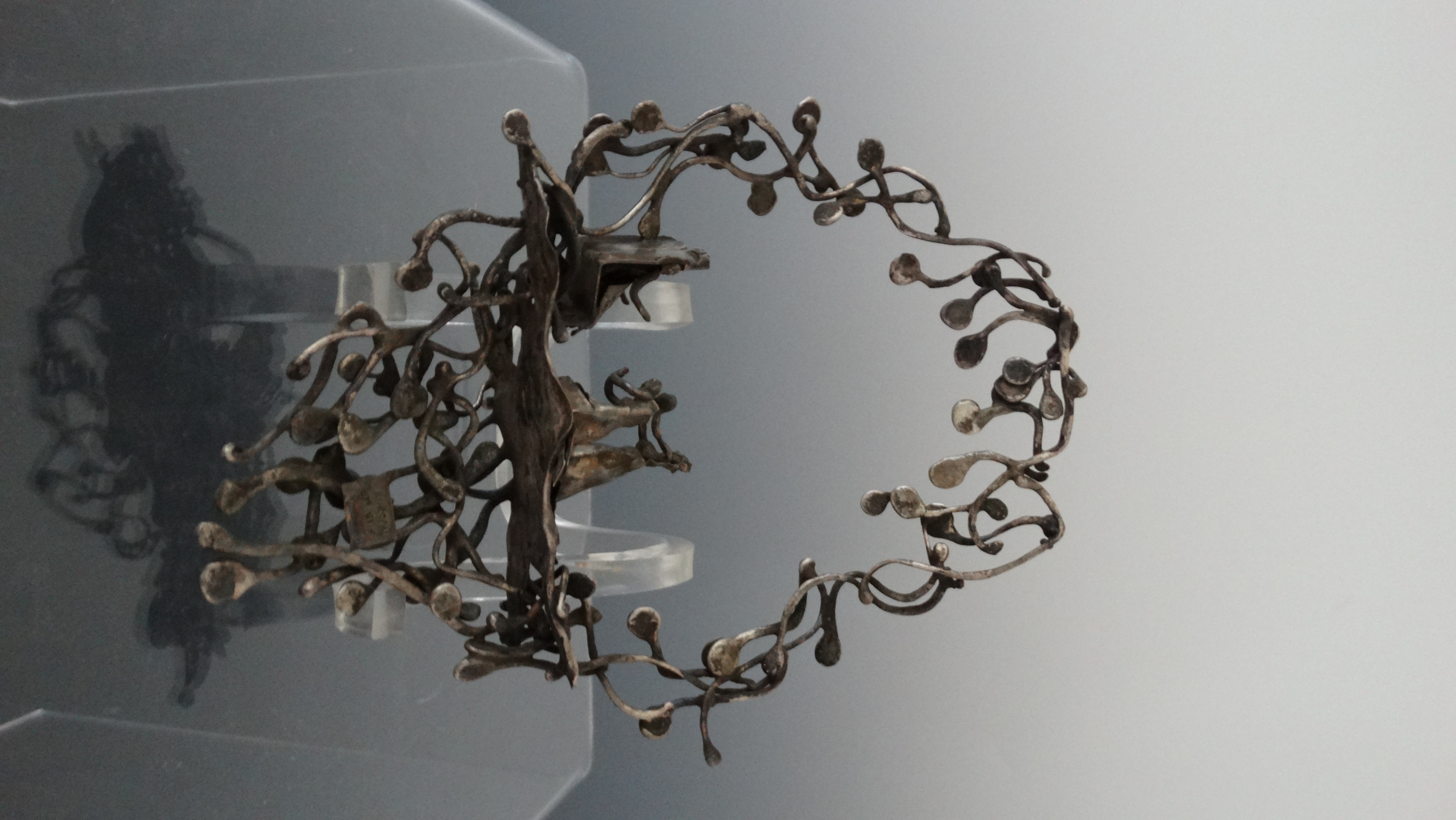 Israeli Mid Century Sterling King Solomon Sculpture with Gems