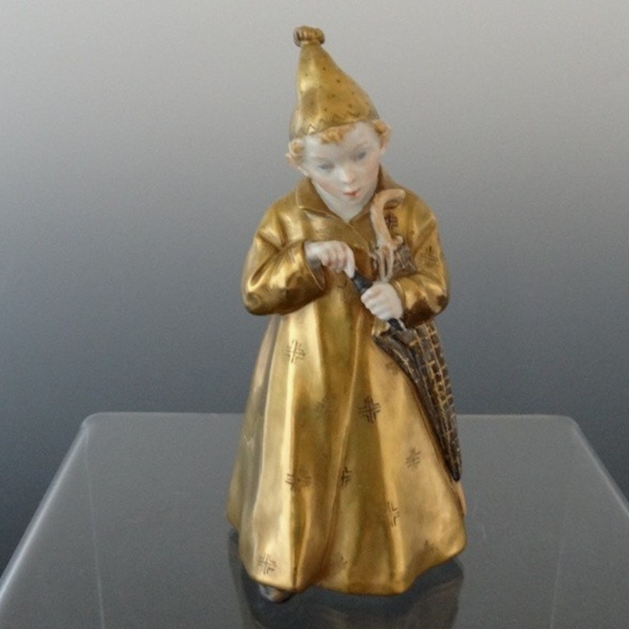 Royal Copenhagen "Sandman" Figurine 1145 Gilded