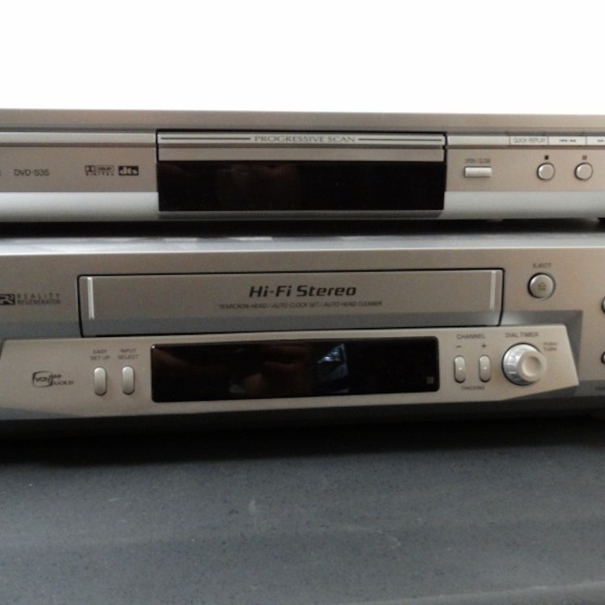 Panasonic DVD/CD Player and Sony VCR Player/Recorder