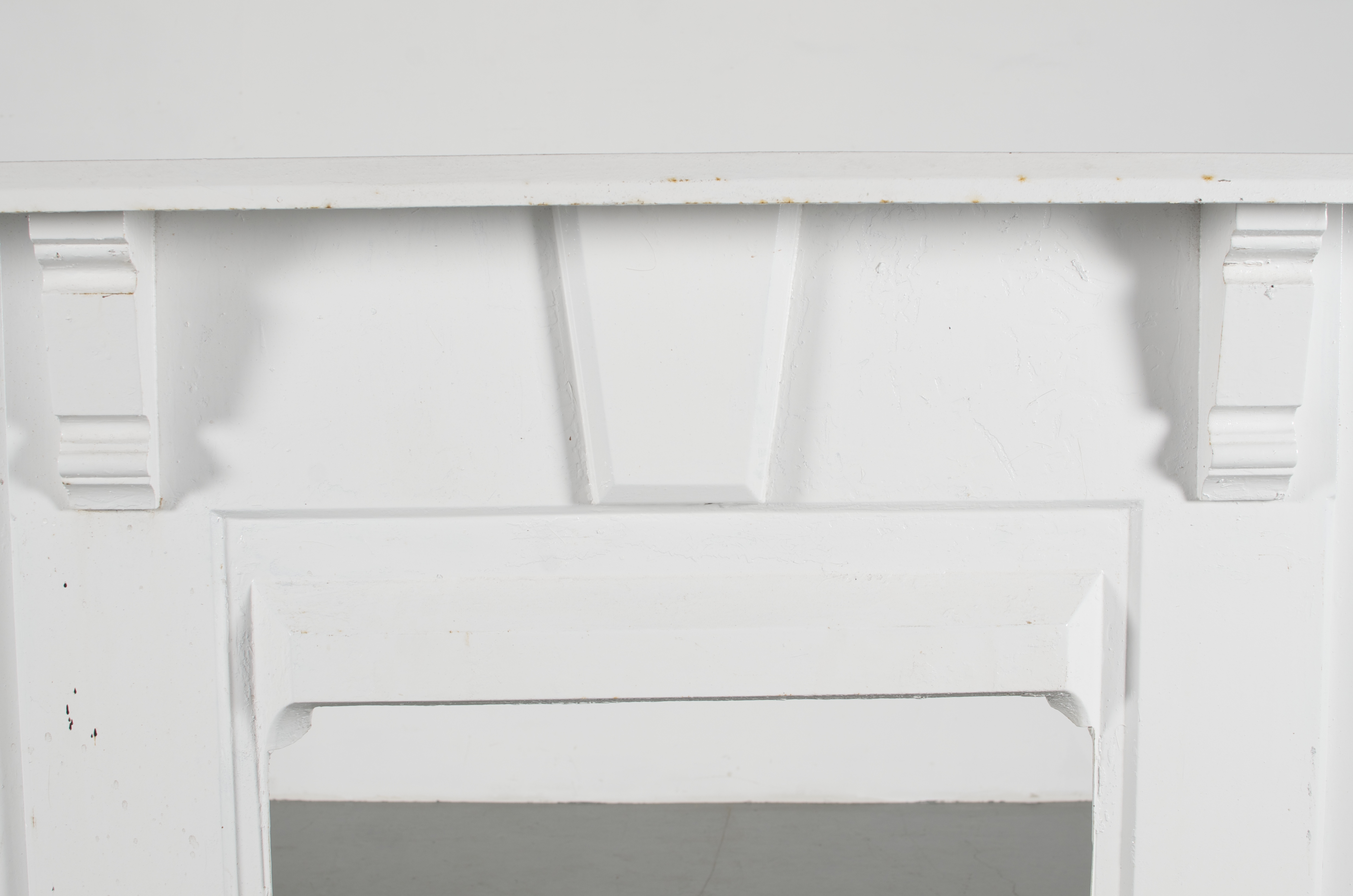 White Cast Iron Fireplace Mantel