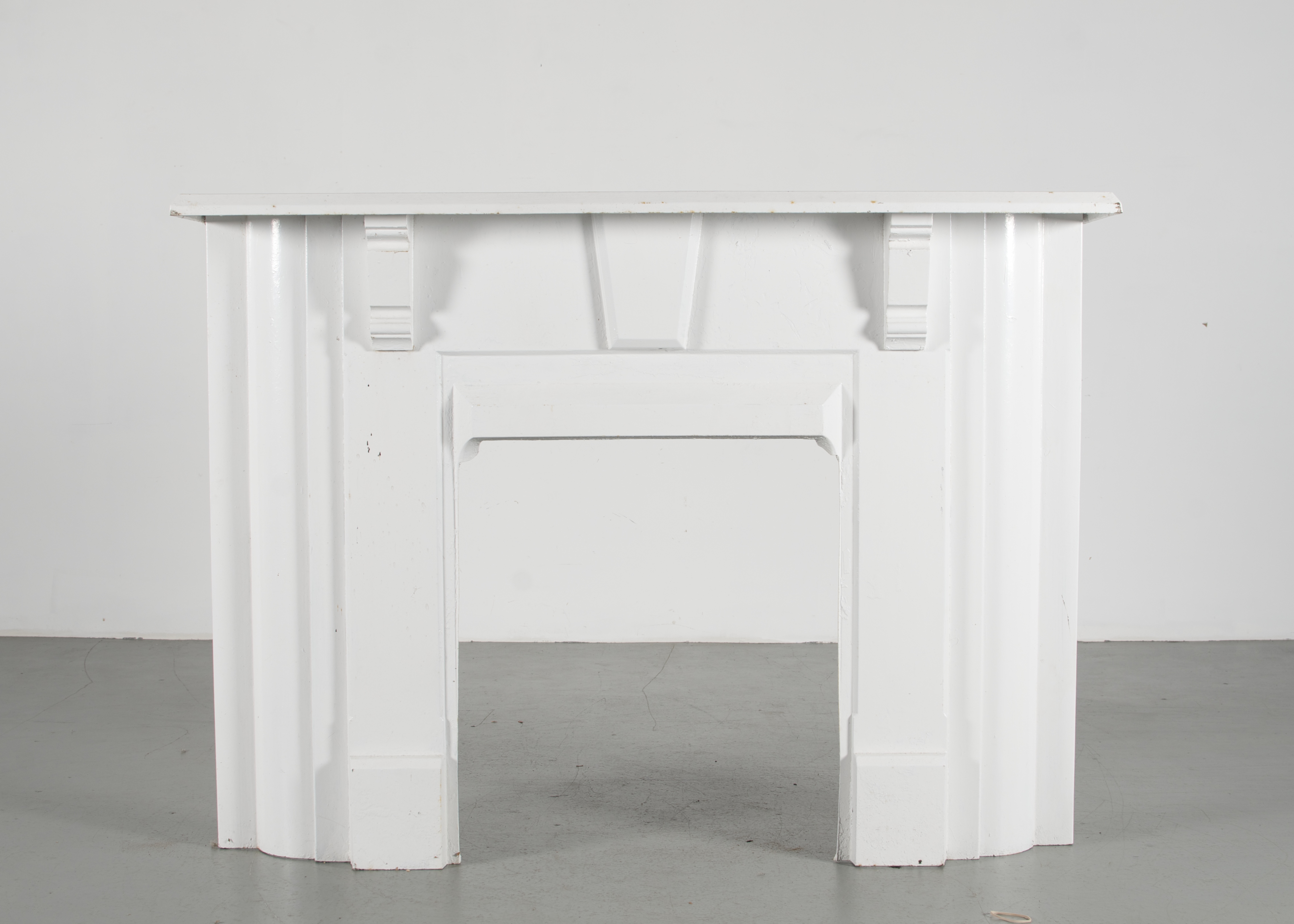 White Cast Iron Fireplace Mantel