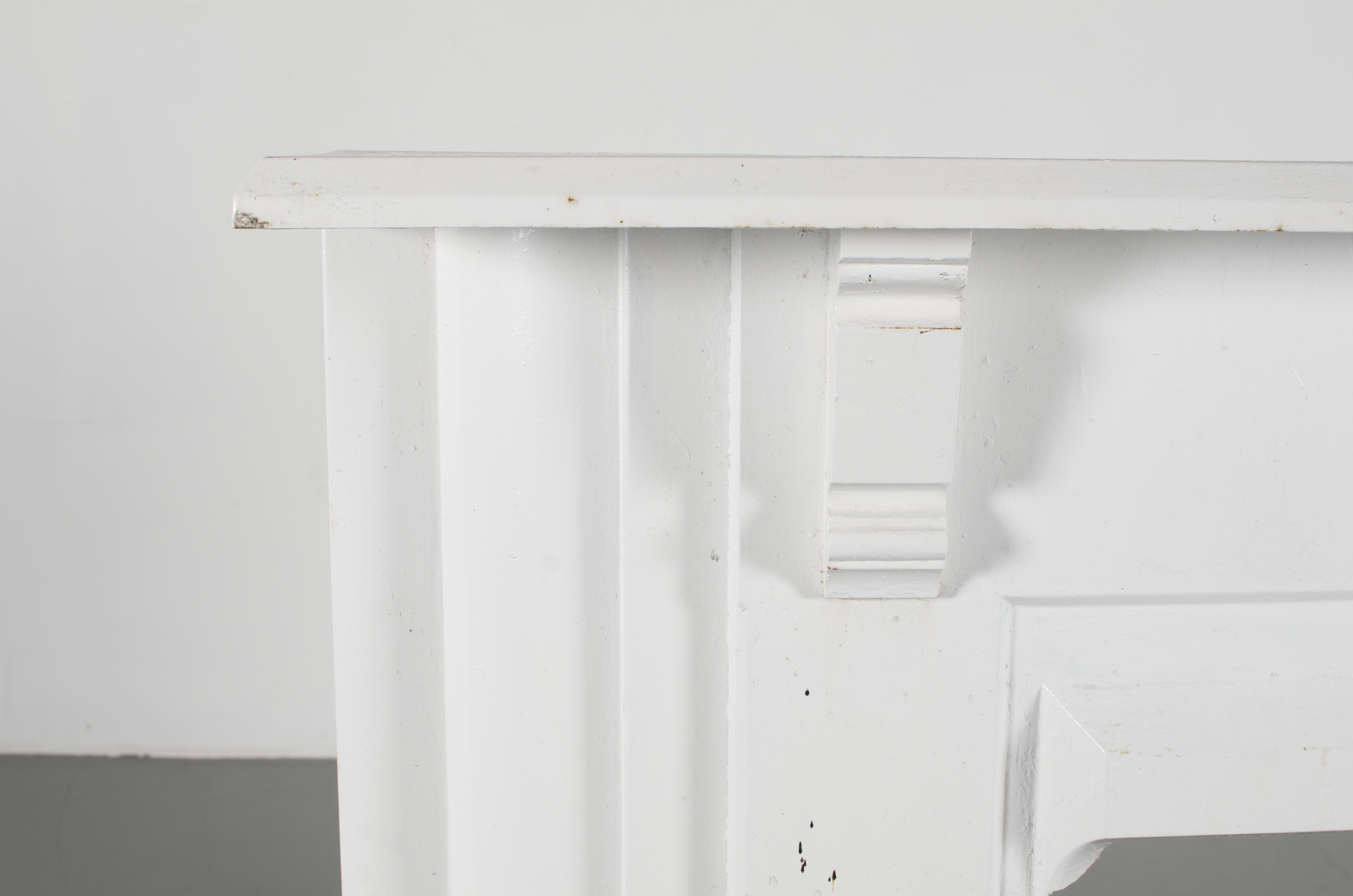 White Cast Iron Fireplace Mantel