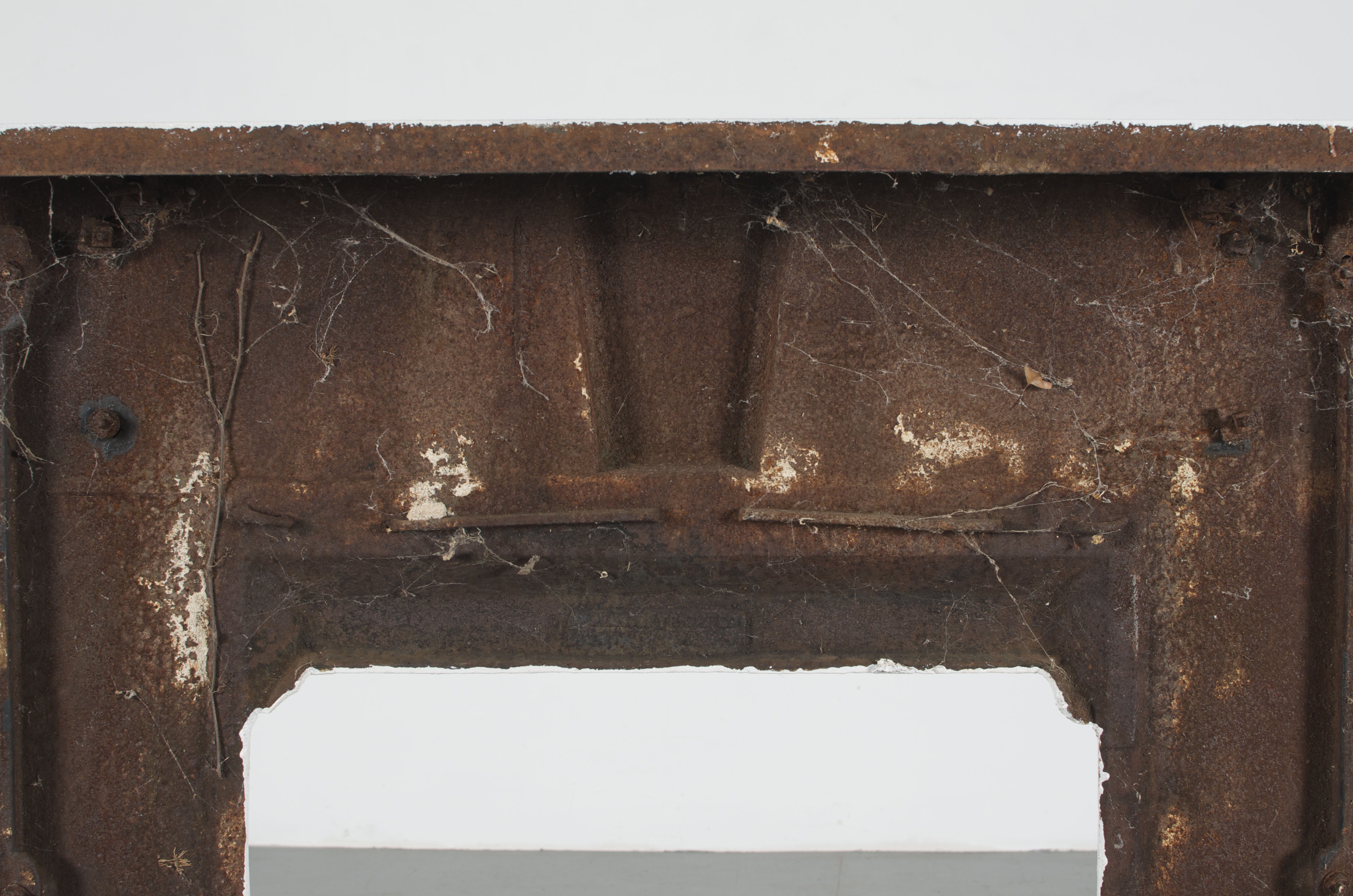 White Cast Iron Fireplace Mantel