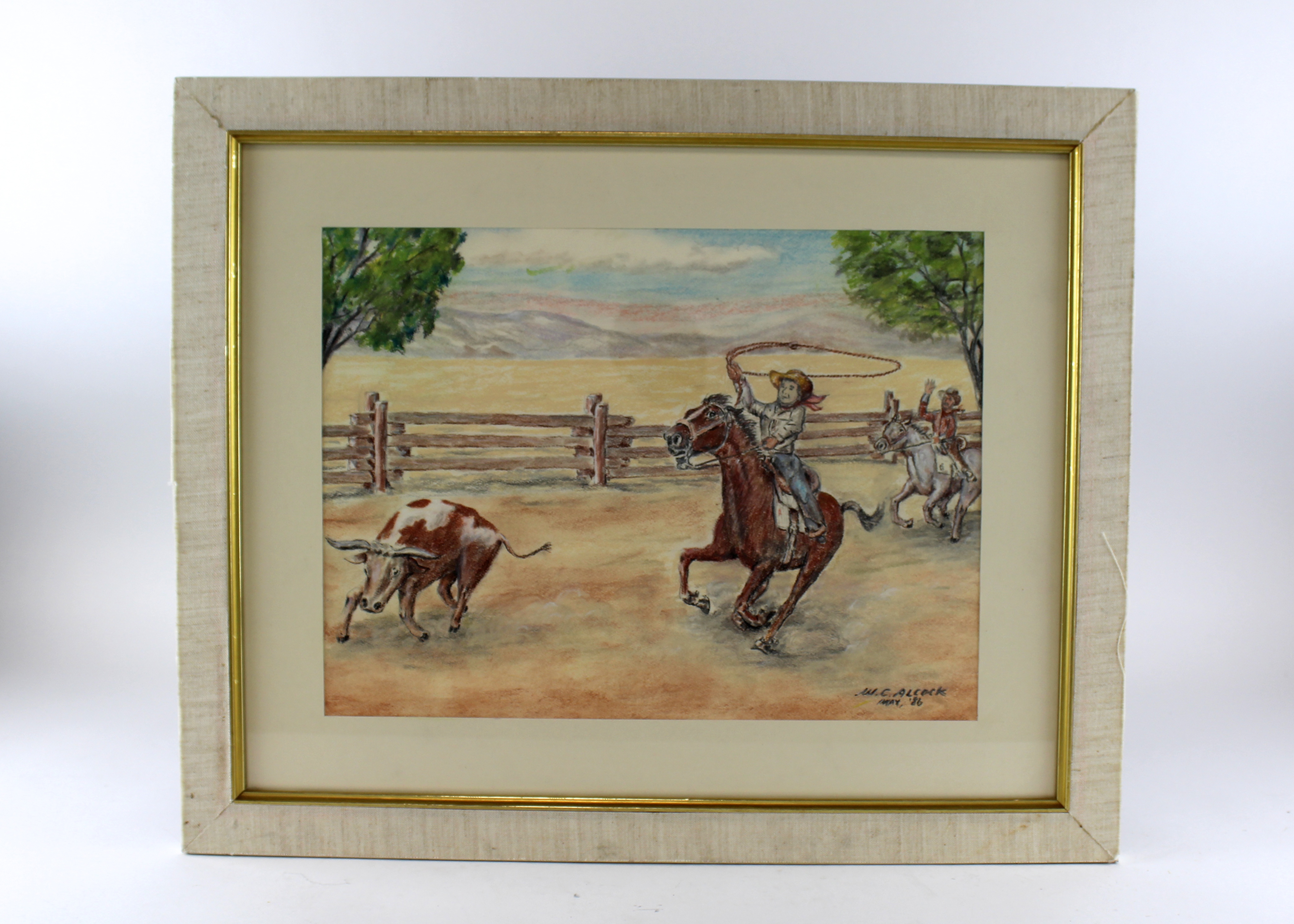 Original Pastel Painting by Centre College Professor W. C. Alcock